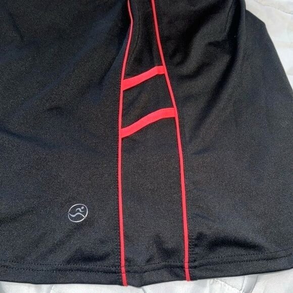 Active Wear Racerback Tank Top Black & Red Large Polyester/Spandex Womens Athlet - Picture 5 of 7